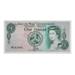 Queen Elizabeth II 1990 Isle of Man £1 Banknote