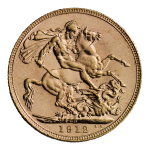 1912 George V Sovereign Perth Mint Mark