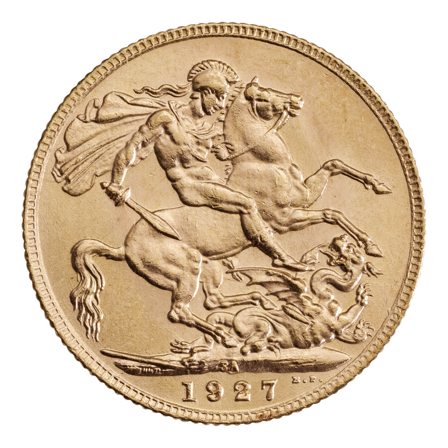 1927 George V Sovereign, South Africa Mint Mark