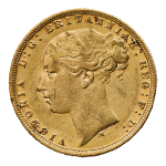 1877 Victoria Sovereign, Melbourne Mint Mark