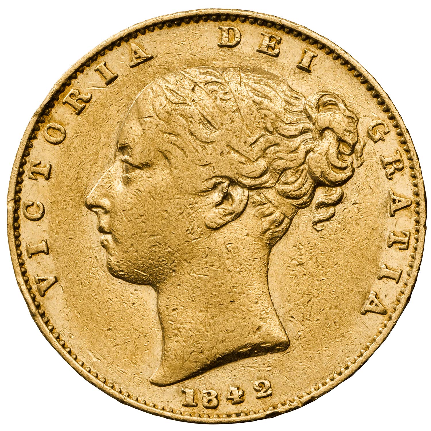 1842 Queen Victoria Young Head Sovereign