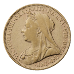 1898 Victoria Veiled Head Sovereign