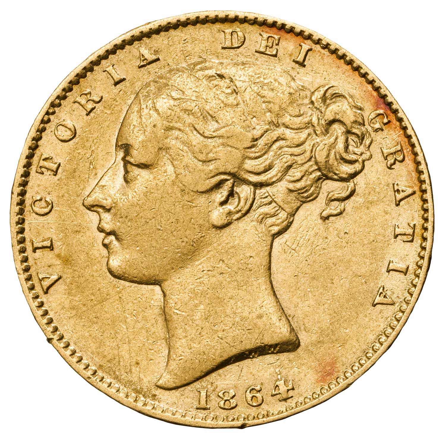 1864 Queen Victoria Young Head Sovereign