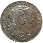 1689 William and Mary Silver Halfcrown