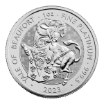 The Royal Tudor Beasts 2023 Yale of Beaufort 1oz Platinum Bullion Coin