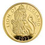 The Royal Tudor Beasts The Lion of England 2022 UK 1/4oz Gold Proof Coin